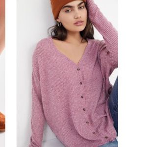 UO out from under waffle knit top